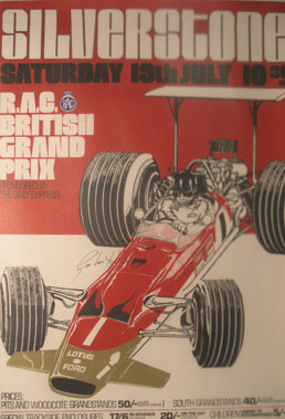 Lot 501 - Graham Hill Signed British Grand Prix Poster