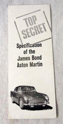 Lot 107 - Top Secret - Specification of the James Bond Aston Martin