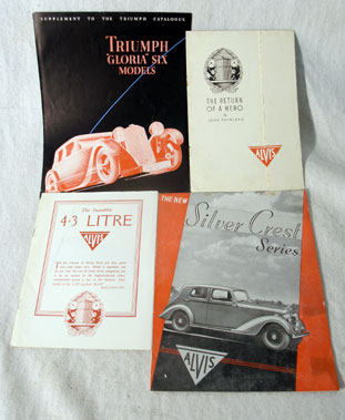 Lot 163 - Alvis & Triumph Pre-war Sales Brochures