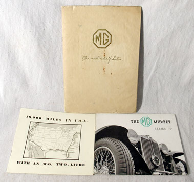 Lot 167 - Three Pre-war MG Sales Brochures
