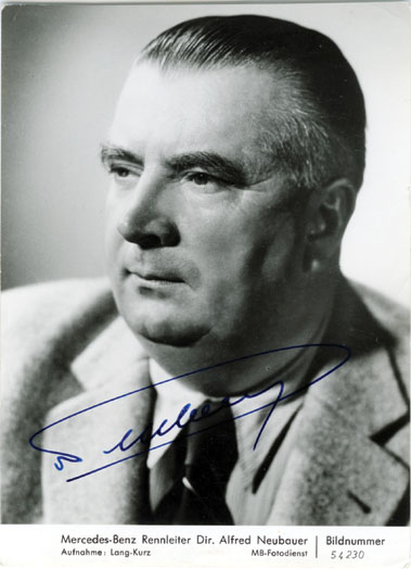 Lot 612 - Dr Alfred Neubauer Signed Publicity Photograph
