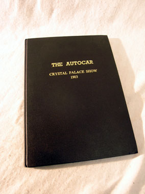 Lot 152 - Crystal Palace - February 1903 Motor Show Programme (Bound)