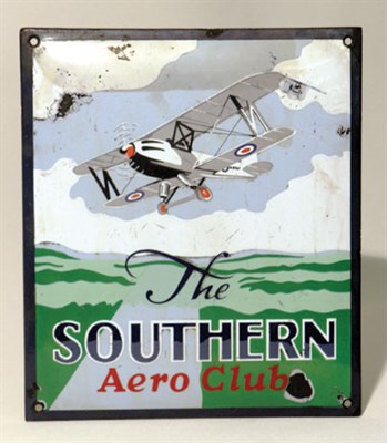 Lot 703 - Southern Aero Club Enamel Sign