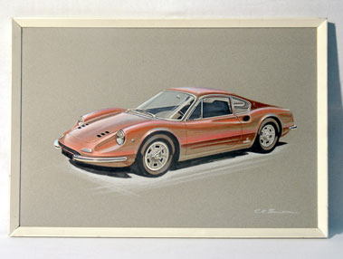 Lot 33 - Ferrari Dino 246 GT Original Artwork
