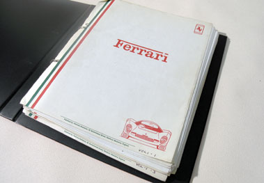 Lot 21 - Assorted Ferrari Paperwork