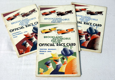 Lot 140 - Four Brooklands Race Cards - 1932