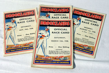 Lot 146 - Five Brooklands Race Cards - 1938