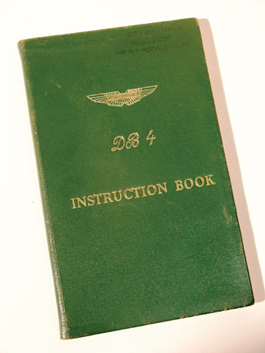 Lot 120 - Aston Martin DB4 Instruction Book