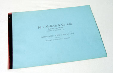 Lot 128 - H. J. Mulliner & Co. Ltd / Bentley Sales Brochure