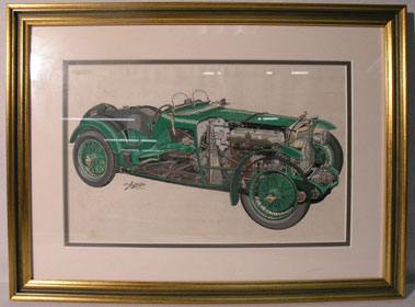 Lot 517 - MG K3 Cut Away Drawing
