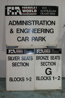 Lot 814 - Large Quantity of Australian F1 Grandstand Boards **