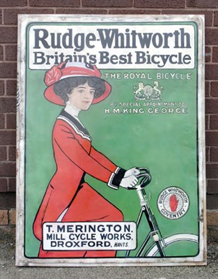 Lot 502 - Rudge Whitworth Cycles Enamel Sign
