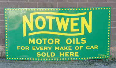 Lot 806 - Notwen Motor Oils Enamel Sign