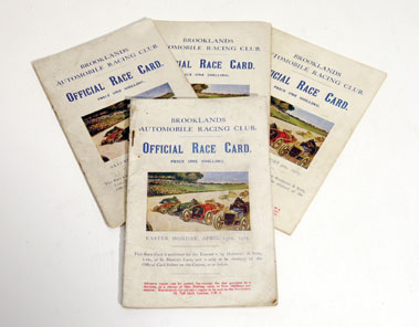 Lot 149 - Four Brooklands Race Cards - 1923 - 1925