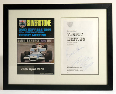 Lot 711 - 1970 Silverstone Programme (Signed) - McLaren & Rindt