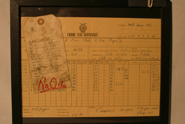 Lot 607 - Original BRM / Mike Spence Engine Test Certificate