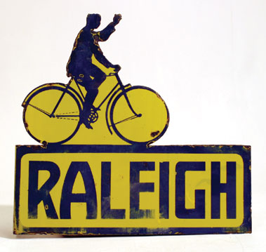 Lot 406 - Raleigh Cycles Enamel Sign