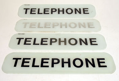 Lot 402 - Four 'Telephone' Glass Panels