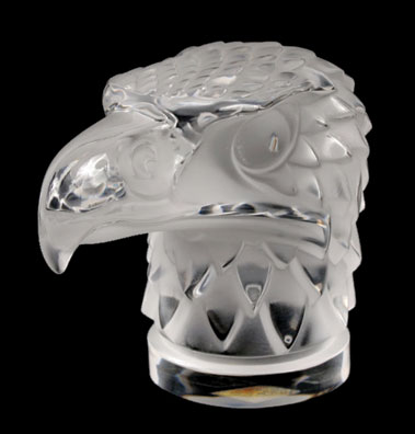 Lot 300 - Tete D'Aigle / Eagle's Head Glass Mascot by R. Lalique