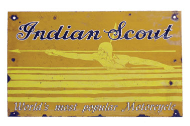 Lot 702 - Indian Motorcycles Enamelled Advertising Sign