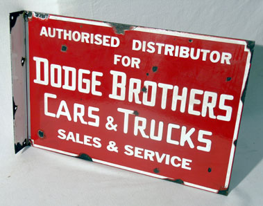 Lot 704 - Dodge Cars & Trucks Enamelled Sign