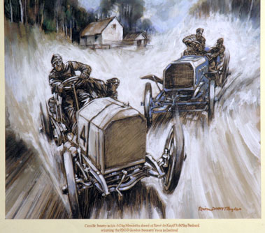Lot 504 - 1903 Gordon Bennett Race Artwork by B.D. Taylor