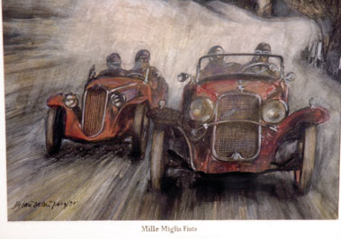 Lot 508 - Mille Miglia Fiats by B.D. Taylor