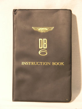 Lot 104 - Aston Martin DB6 Instruction Book