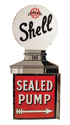 Lot 713 - Shell 'Sealed Pump' Enamel Sign