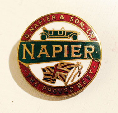 Lot 218 - Early Napier Enamel Pin Badge