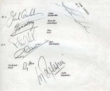 Lot 602 - Seven F1 Autographs