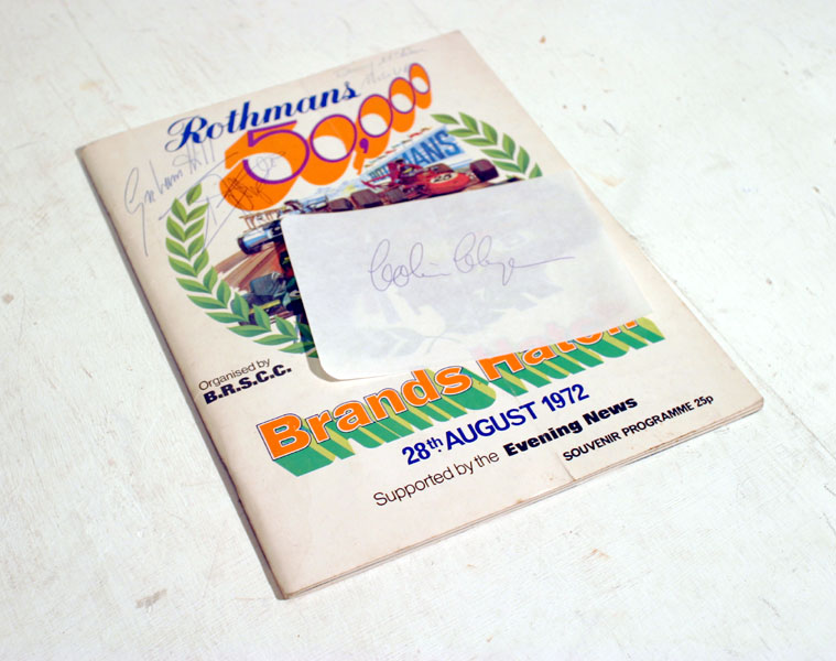 Lot 601 - 1972 'Rothmans 50,000' Signed Programme