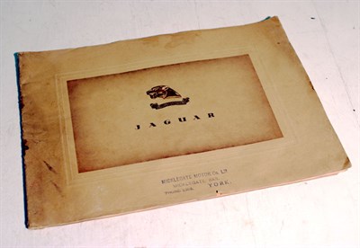 Lot 114 - Pre-war Jaguar Range Brochure