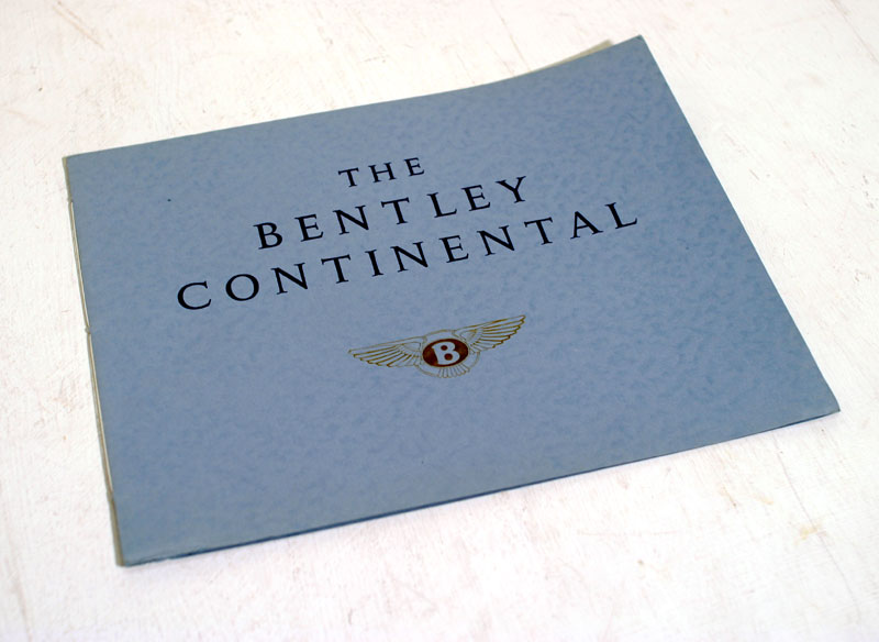 Lot 122 - Bentley Continental Sales Brochure