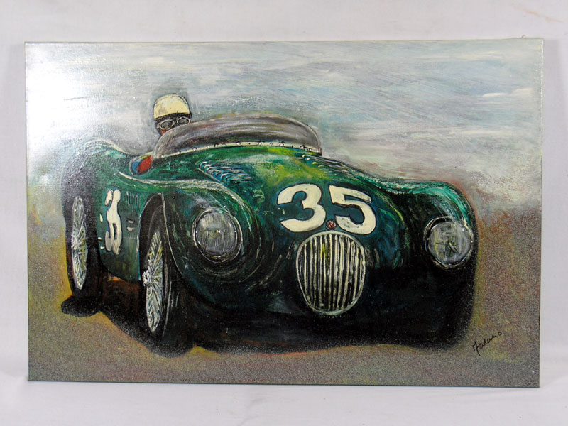 Lot 505 - Stirling Moss / Jaguar C-type Original Artwork