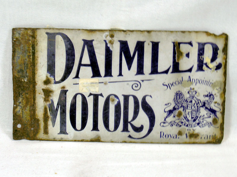 Lot 703 - Daimler Motors Enamel Sign