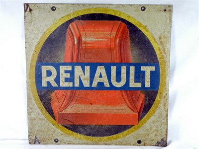 Lot 701 - Renault Tin Advertising Sign