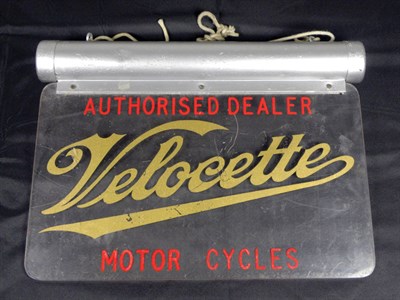 Lot 400 - Pre-War Velocette Motorcycles Illuminated Sign