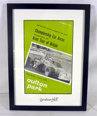 Lot 601 - Graham Hill Signed Programme Cover