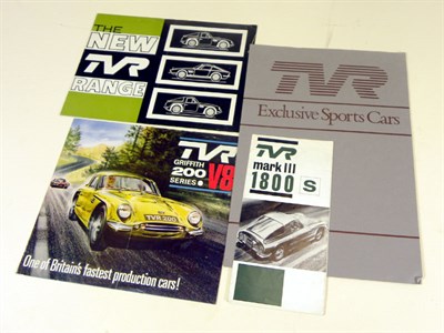 Lot 101 - Four Rare TVR Sales Brochures