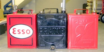Lot 709 - Three Restored Two Gallon Petrol Cans