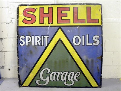 Lot 703 - Shell 'Spirit Oils Garage' Enamel Sign **