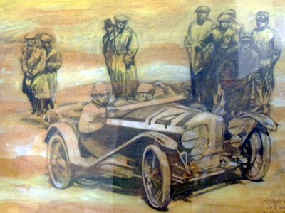 Lot 504 - 1927 Mille Miglia OM Original Artwork