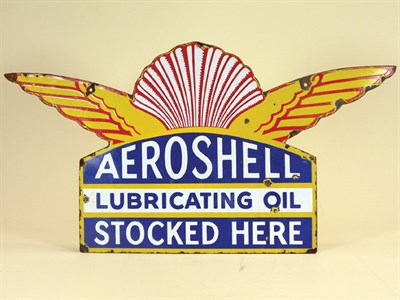 Lot 716 - Aeroshell Double-Sided Enamel Sign