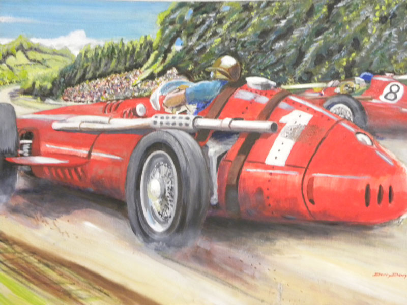 Lot 509 - Maserati 250F Original Artwork by Bowyer