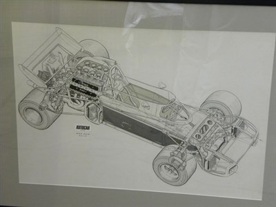 Lot 520 - Brabham BT34 'Lobster Claw' Cutaway Drawing