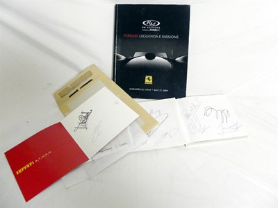 Lot 606 - Signed Ferrari Items