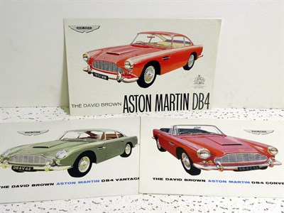 Lot 134 - Three Aston Martin Sales Flyers