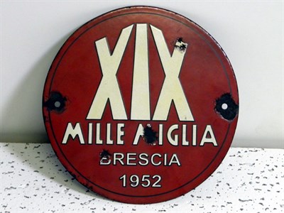 Lot 707 - Mille Miglia Enamel Control Point