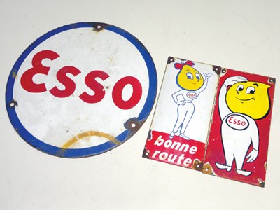 Lot 711 - Three Rare Esso Enamel Signs